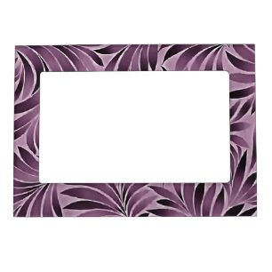 Beautiful Leaves in Aubergine Purple Magnetic Frame