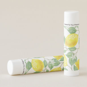Beautiful lemon fruits lip balm