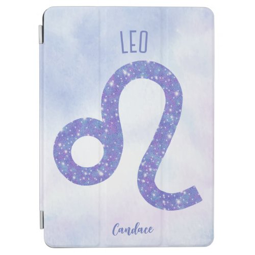 Beautiful Leo Astrology Sign Personalized Purple iPad Air Cover