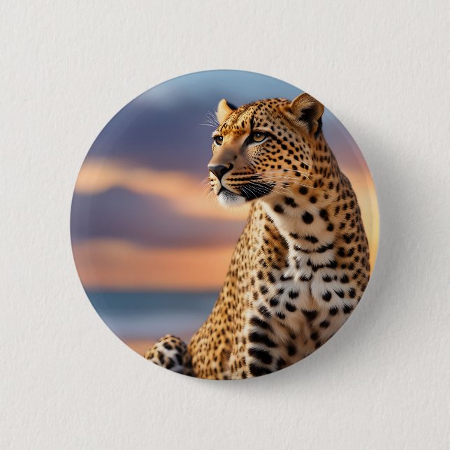 Beautiful Leopard Button (Front)