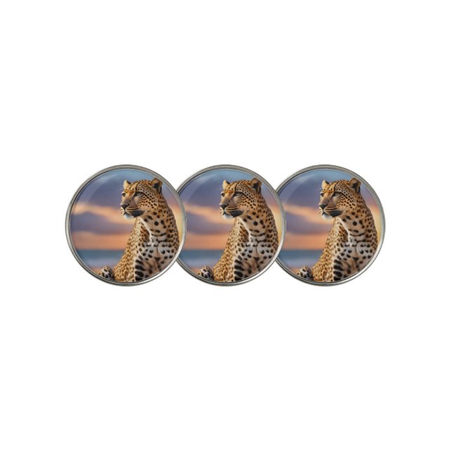 Beautiful Leopard Golf Ball Marker (3 Up)