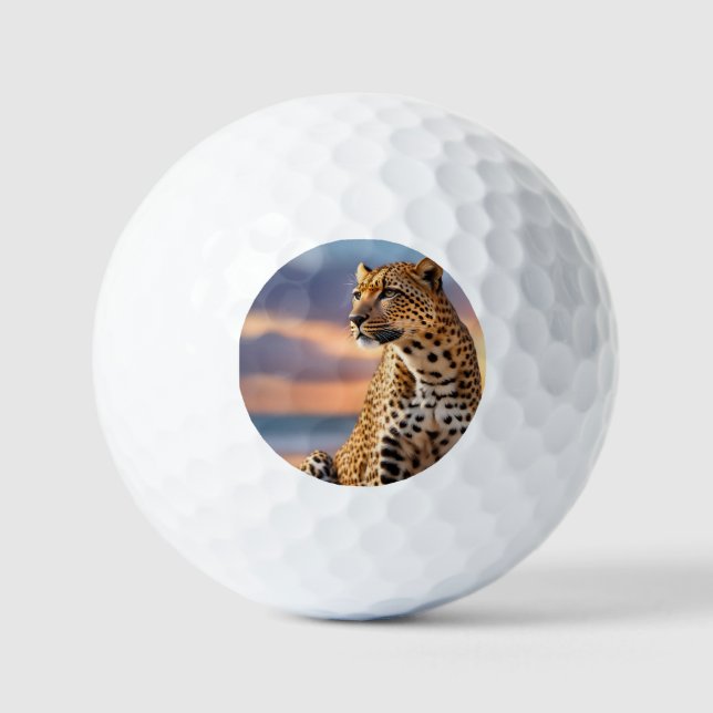 Beautiful Leopard Golf Balls (Front)