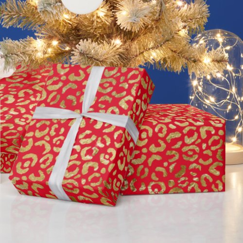 Beautiful Leopard Print Christmas Wrapping Paper