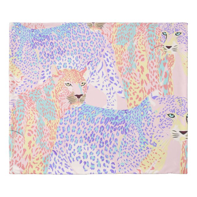 Beautiful Leopard Seamless Pattern illustration Ar Duvet Cover (Front)