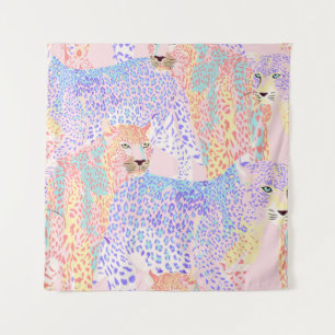 Beautiful Leopard Seamless Pattern illustration Ar Tapestry