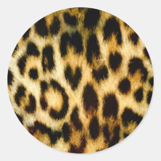 Beautiful Leopard skin Classic Round Sticker