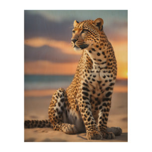 Beautiful Leopard Wood Wall Art