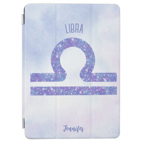 Beautiful Libra Astrology Sign Personalized Purple iPad Air Cover