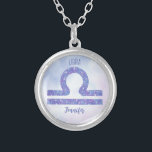 Beautiful Libra Astrology Sign Personalized Purple Silver Plated Necklace<br><div class="desc">This pretty purple and lavender Libra necklace features your astrological sign from the Zodiac in a beautiful sparkle like the constellations. Customize this cute gift with your name in cursive script for someone with a late September or early October birthday.</div>