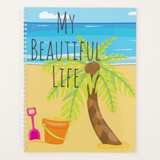 Beautiful Life Beach Scene Planner (Front)