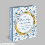 Beautiful Light Blue Glitter Oval Wedding Photo   3 Ring Binder<br><div class="desc">✅ For matching items search 192W in my collections ✅ Capture every special memory of your big day with our Wedding Ring Binder and Album Collection, featuring elegant dusty blue and pastel blue watercolor flowers accented by shimmering gold glitter ovals. Perfect for a modern, boho, or romantic wedding theme, these...</div>