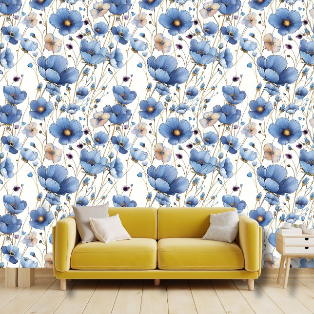 Beautiful light blue wildflower wallpaper  (Creator Uploaded)