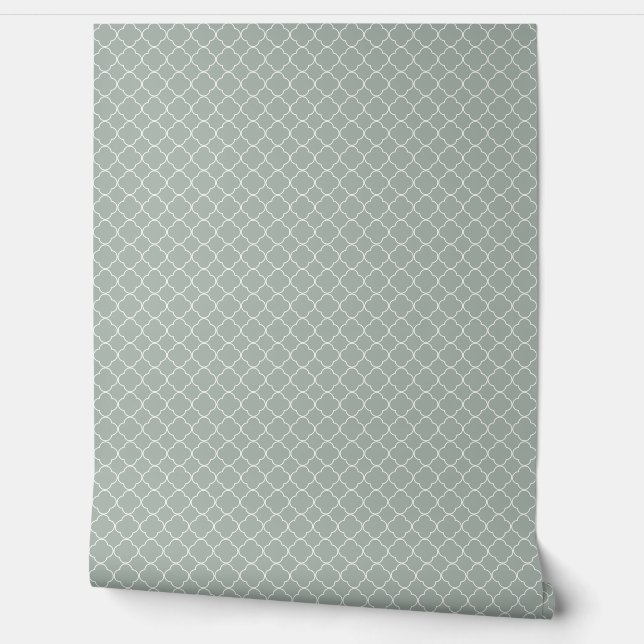 beautiful light green solid color /pattern wallpaper  (Unrolling)