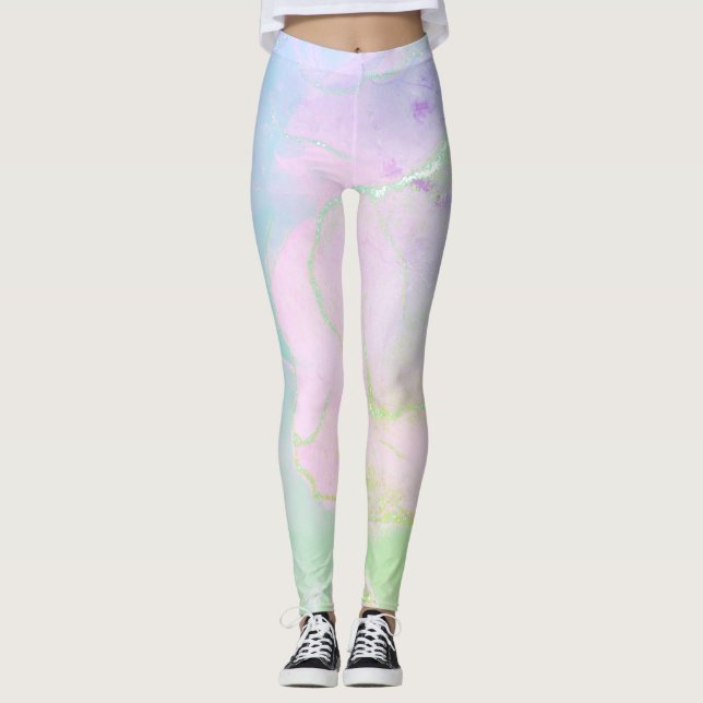 Beautiful Light Pastel Colored Leggings (Front)