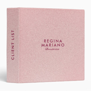 Beautiful Light Pink Glittery Background 3 Ring Binder