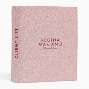 Beautiful Light Pink Glittery Background Mini Binder