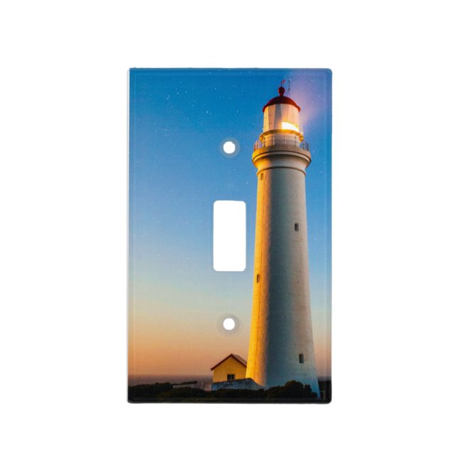Beautiful Lighthouse Sunset Light Switch Wallplate Cover (Front)