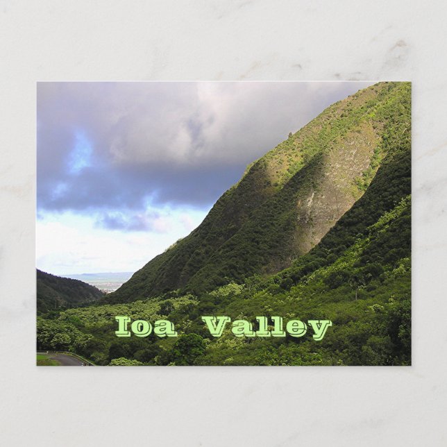 "Beautiful Lighting Over IOA VALLEY, MAUI" Postcard (Front)