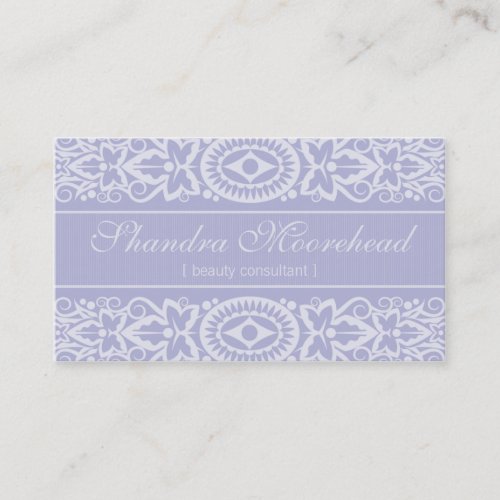Beautiful Lilac Beauty Consultant Business Card