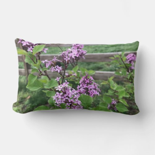 Beautiful Lilac Flowers in Nature Throw Pillow