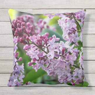 Beautiful lilac outdoor summer pillows