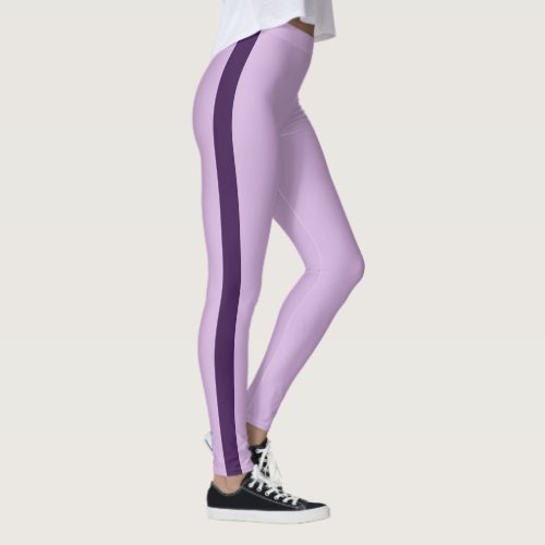 Beautiful Lilac Purple Stripe Leggings