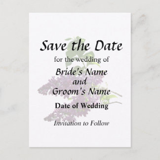 Beautiful Lilacs Announcement Postcard