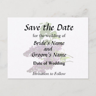 Beautiful Lilacs Announcement Postcard