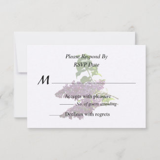 Beautiful Lilacs RSVP Card