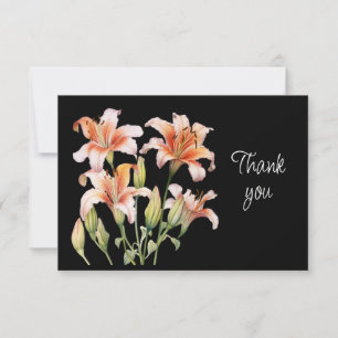 Beautiful Lilies Lily Flowers Thank You Card