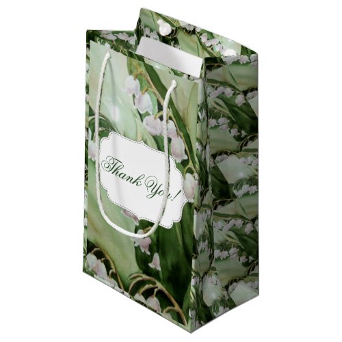 BEAUTIFUL LILY OF THE VALLEY  MONOGRAMMED SMALL GIFT BAG