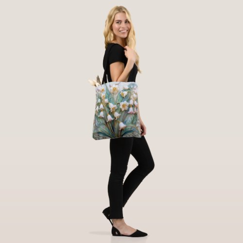 Beautiful Lily of the Valley Spring Floral  Tote Bag