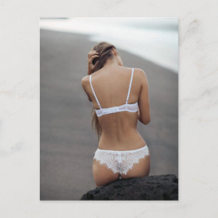 Beautiful Lingerie Model Photography  postcard