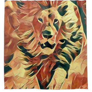 Beautiful Lion Art Shower Curtain
