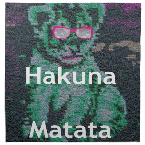 Beautiful  lion cub hakuna matata napkin