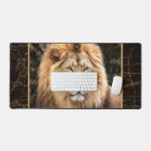 Beautiful Lion Face Photo Desk Mat (Keyboard & Mouse)