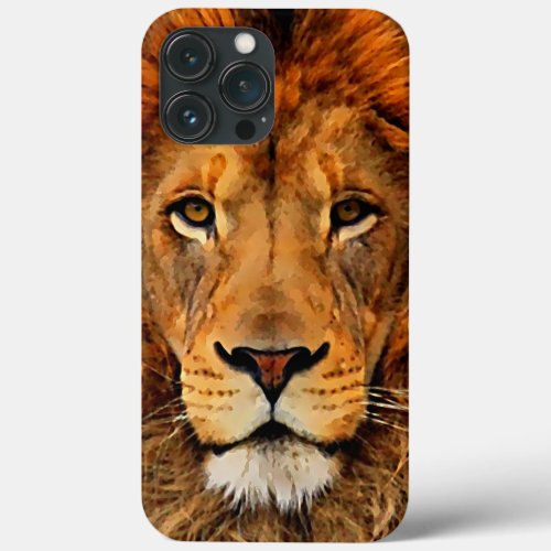 Beautiful Lion Head Oil Art Painting Art iPhone 13 Pro Max Case