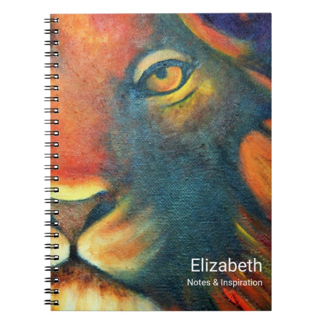 Beautiful Lion Head Portrait Regal and Proud Notebook (Front)
