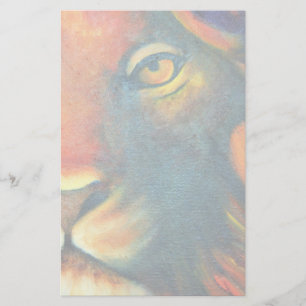Beautiful Lion Head Portrait Regal and Proud Stationery