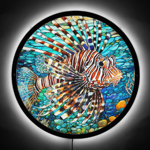 Beautiful lionfish Stained glass art