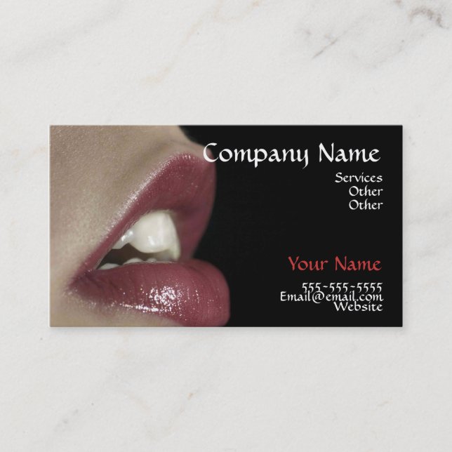 Beautiful Lips Business Card (Front)
