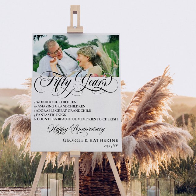 Beautiful List of Marriage 50 Wedding Anniversary Foam Board (Creator Uploaded)