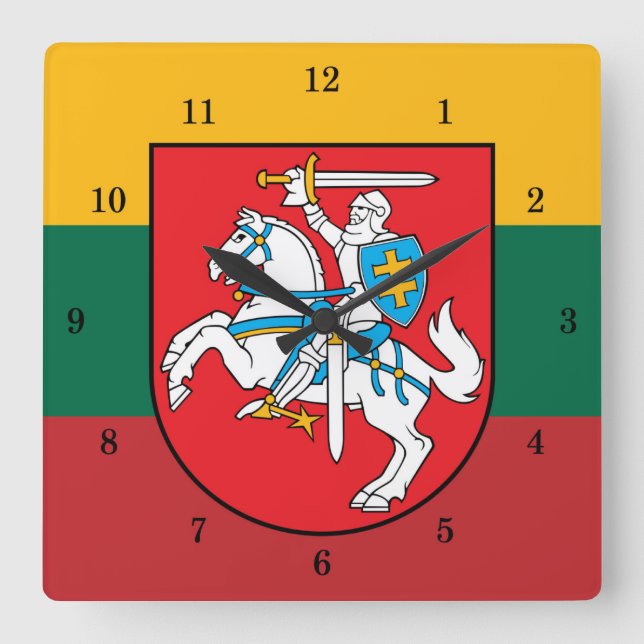 Beautiful Lithuanian Vytis Wall Clock (Front)