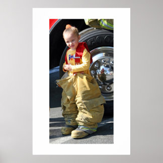 Beautiful Little Firefighter Poster