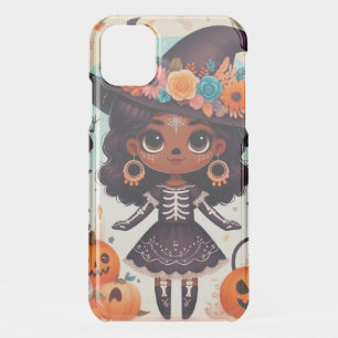 Beautiful little witch halloween party iPhone 11 case