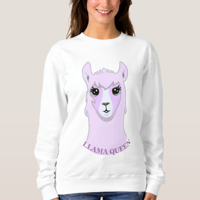 Beautiful Llama Queen Sweatshirt (Front)