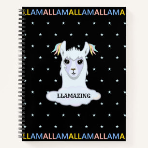 Beautiful Llama & Stars Notebook