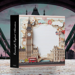 Beautiful London England Photo Album AI Generated 3 Ring Binder
