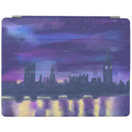 Beautiful London Purple Sunset Art Scene iPad Smart Cover