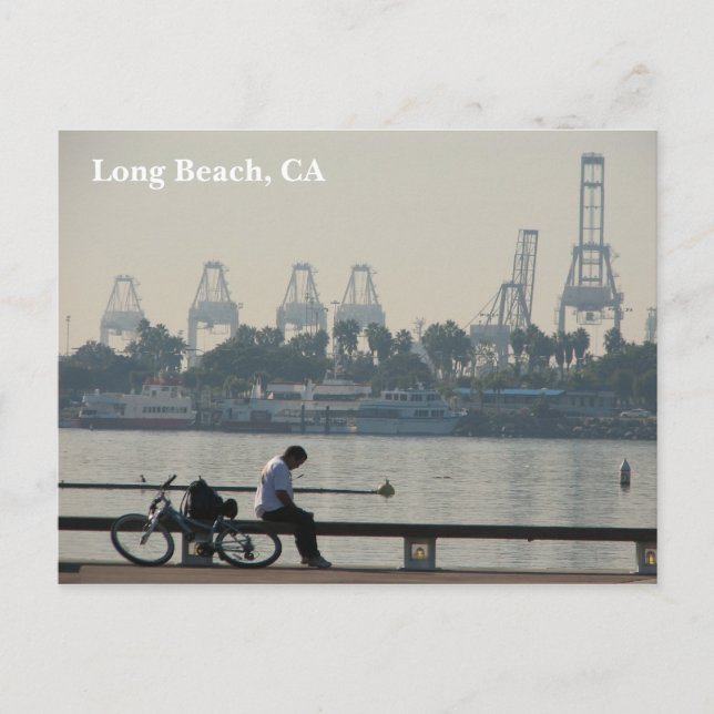 Beautiful Long Beach Postcard! Postcard (Front)